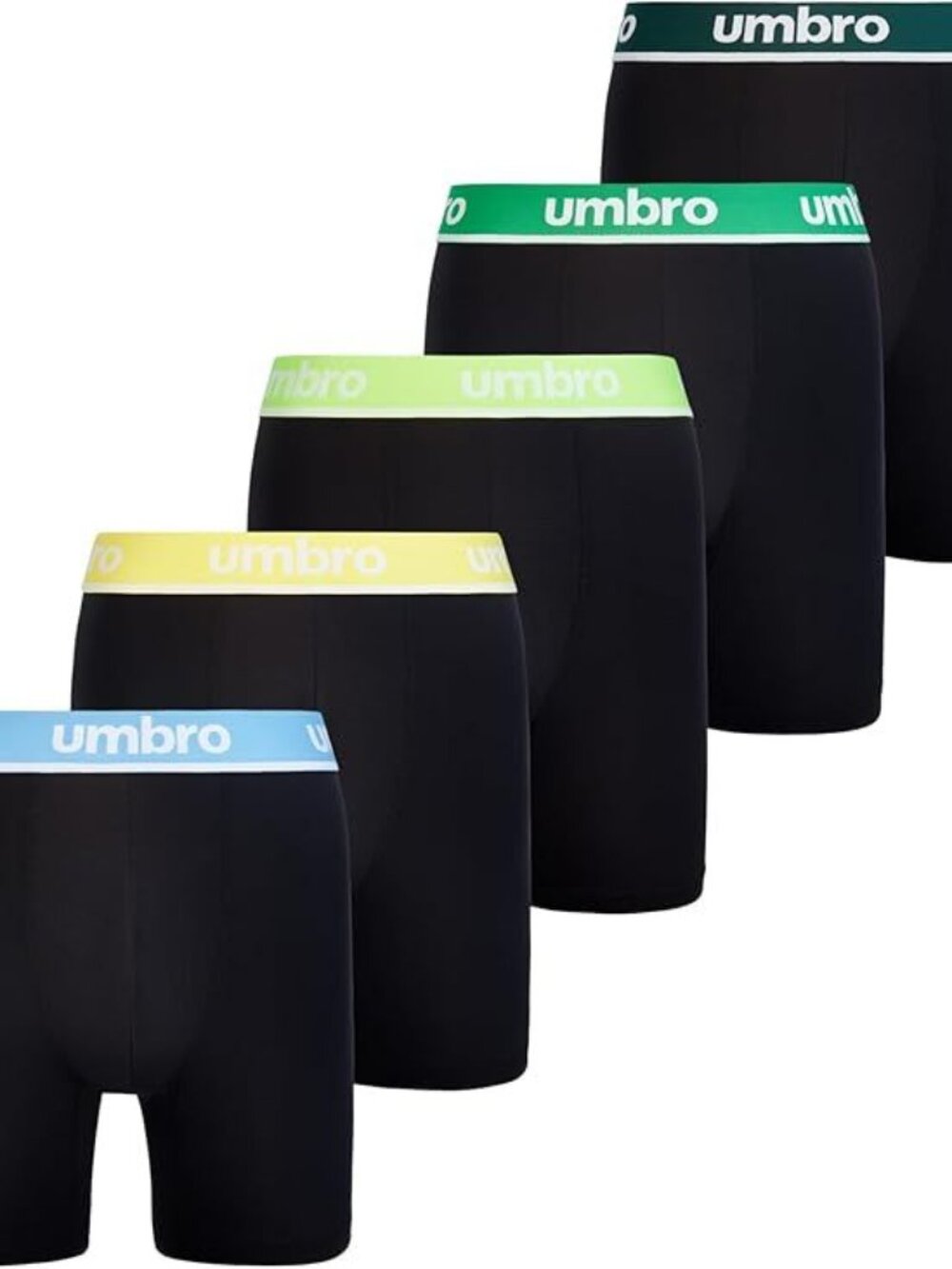 Umbro Men's Performance Antomicrobial Boxer Briefs, Small, 5 Pack